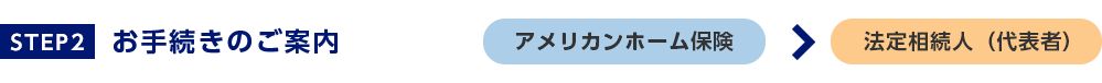 STEP2お手続きのご案内アメリカンホーム保険から法定相続人(代表者)へ